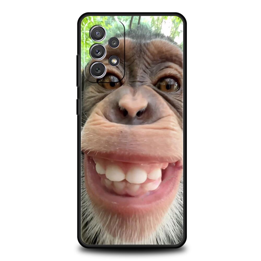 Чехол для телефона Samsung Galaxy A15 A13 A35 A55 A51 A71 A41 A31 A21S A03S A05 A17 A23 A25 A33 A53 A73 5G A07 4G Обложка Обезьяна