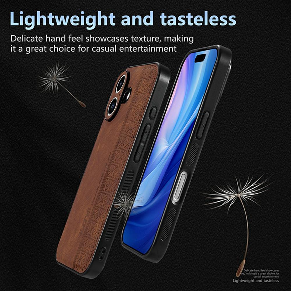 For iPhone 17 Case Protective PU Leather Covered TPU Phone Shell