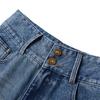 Retro contrasting straight leg jeans