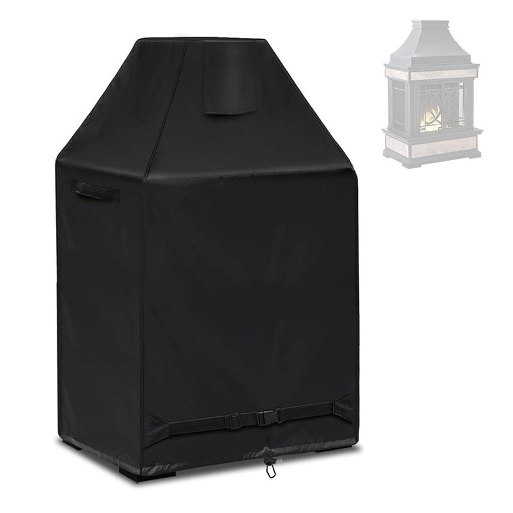 Outdoor Fireplace Cover 420D Oxford Cloth Water Resistant Patio Wood Burning Fireplace Cover for Out