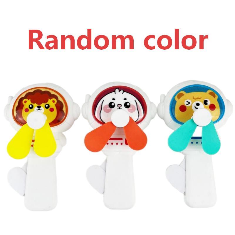Cute Donut Manual Hand Press Fan No Battery Required Mini Cooling Toy for Kids Theme Party Giveaway Gifts
