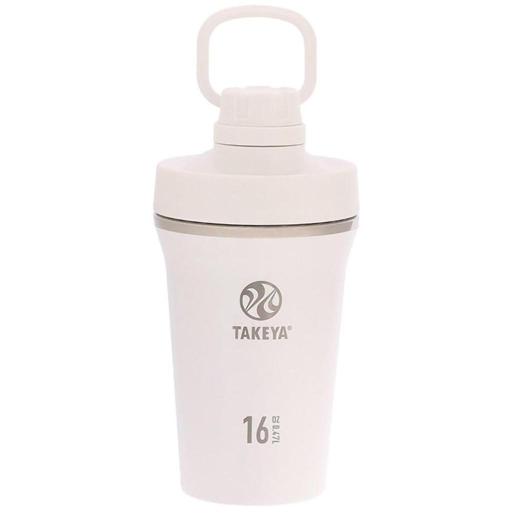 Takeya Official Stainless Steel Bottle 470ml Shaker Protein Smoothie TAKEYA FLASK Spout Tumbler Carry Handle Water Bottle Cold Storage Direct Drinking