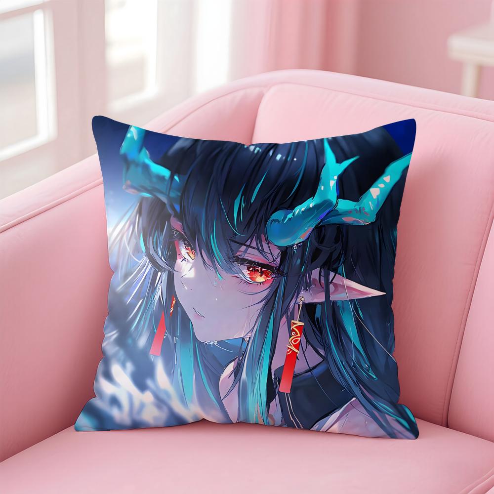 Simple fashion AArknights 2D Game icons Cushion Cover Linen Pillowcase Cover Soft Decor for Sofa Home Room