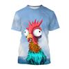 Disney Funny Chicken T-Shirts 3D Print Moana Cartoon Anime Men Women Street Casual T Shirt Kids Boy Girl T Shirts