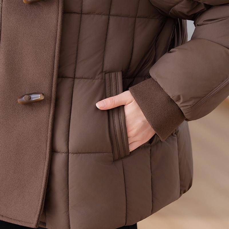 Middle Age Woman Winter Coats Plus Size Elegant Loose Thick Warm Parkas Female Jacket