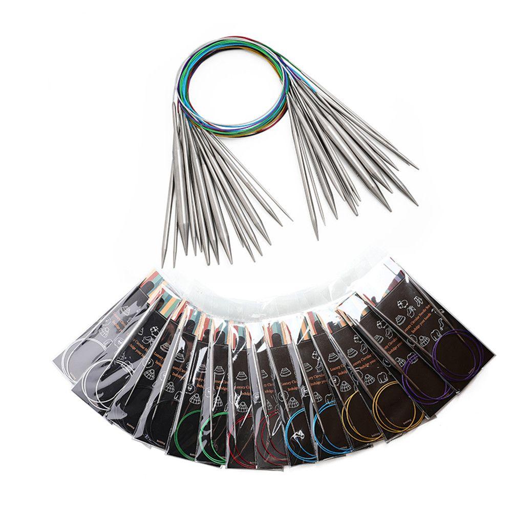 Стальные ткацкие принадлежности для рукоделия, вязальные спицы, круговые иглы, крючок для вязания, швейные булавки