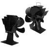 6 Blades Heat Powered Stove Fan Self Starting High Temperature Resistant Fireplace Fan LT385 4