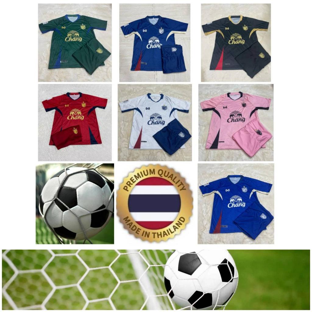 Vintage Retro THAILAND Football Soccer JERSEY National CHEER Quick Dry Print Shirt Round Neck Polyester Short Sleeve Uniform Sport Outdoor