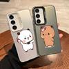 Милый Чехол для Телефона с Парой Пандочек Bubududu для Samsung Galaxy S22 S23 S24 S25 Ultra S20 Plus S21FE 5G Ударопрочные Чехлы Fundas для Влюбленных