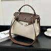 PU Color Matching Light Luxury Tote Bags for Women Fashion Versatile Temperament  Bags Casual Hasp Top-Handle