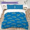 Los Angeles Rams Pattern Bedding uilt Set uilt Cover Pillowcase Home Decoration Birthday Gift (1*duvet cover + 2*pillowcase without core)