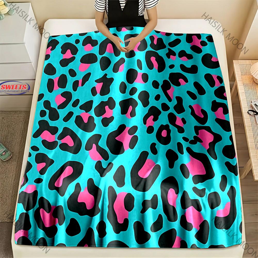 New Arrived! Colorful Leopard Themed Blankets for Friends Son Daughter Wife Birthday Holidays Christmas Fashion Gift Fast Arrive