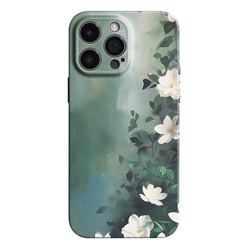 Белый чехол для телефона с цветами для Oppo Reno14 Reno13 Reno12 Reno11 Reno10 Reno8 Reno7 Reno6 F Z T SE Pro 4G 5G Глянцевая пленка Жесткий ПК