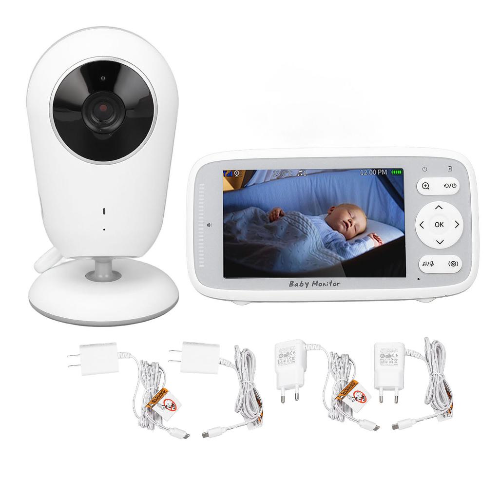 Infant Camera with 4 Inch LCD Screen 1MP Wireless Two Way Talk Lullaby Night Vision Temperature Surv