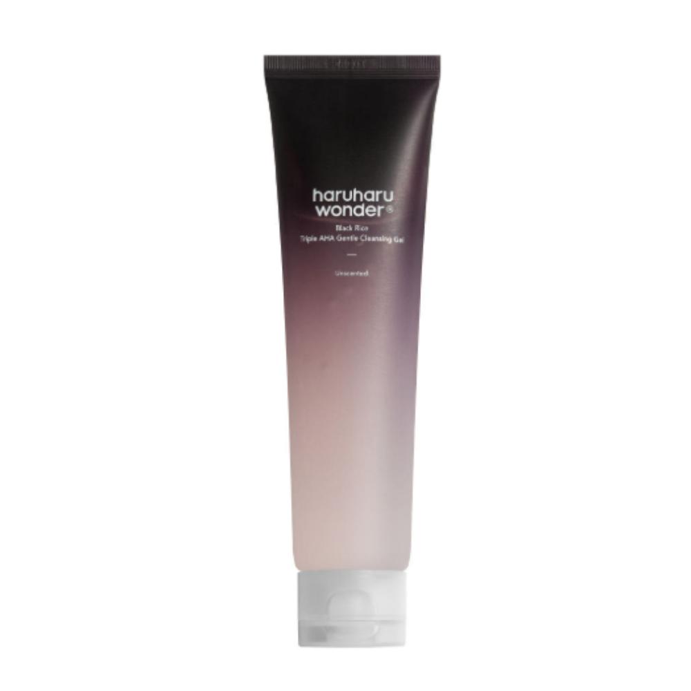 HARUHARU WONDER Black Rice Triple AHA Gentle Cleansing Gel 100ml - Exfoliating & Pore Clearing Daily Cleanser
