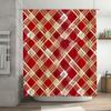 GAEGold Red Striped Bathroom Shower Curtain for Home Decor