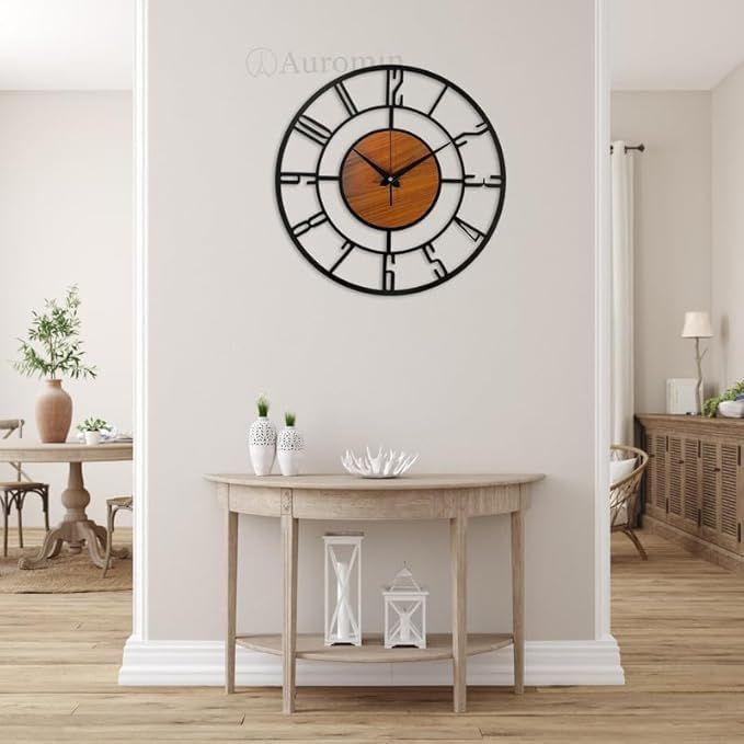 Metal Wall Clock for Living Room Stylish Latest Modern | Unique Analog Wall Clock for Drawing Room, Bedroom