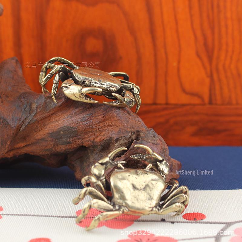 Настольное украшение в виде латунного речного краба – антикварный чайный питомец для богатства и процветания