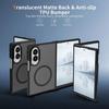 Coque pour Samsung Galaxy Z Fold 8, Protection avec Anneau Magnétique - Translucide Noir