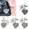Vintage Style Butterfly Heart Keychain Lightweight Butterfly Heart Keychain With Vintage Appeal for Bags Keys Backpacks
