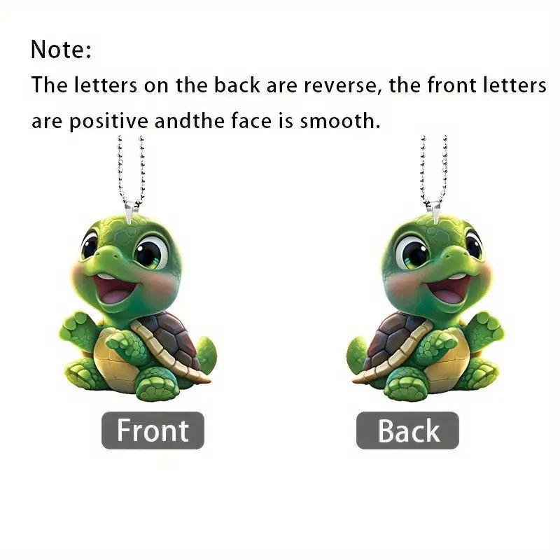 Акриловый плоский 2D-новый продукт, маленькая черепаха, кулон, сумка, автомобильный ключ, чехол для мобильного телефона, кулон