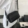 Causal PU Crossbody Bag Large Capacity Sports Shoulder Bag Simple Square Message Bag Unisex