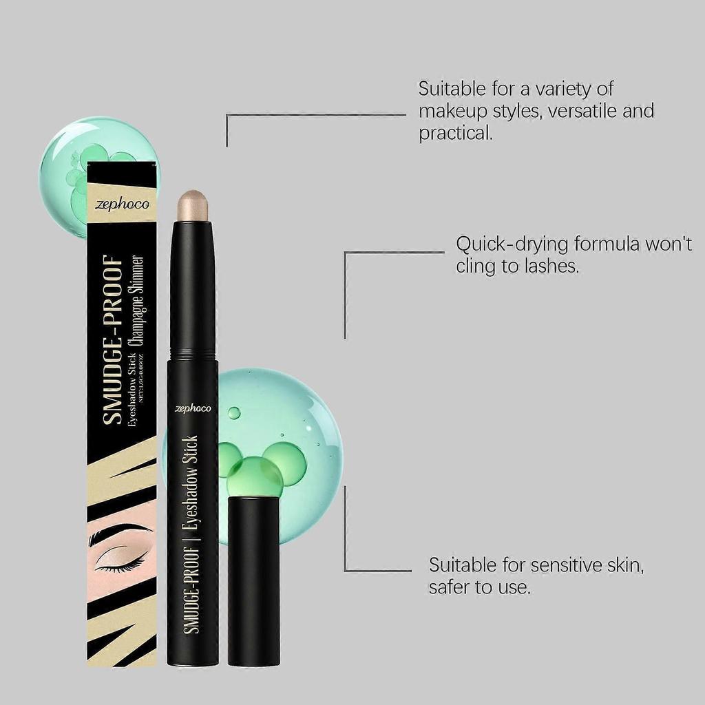 Zephoco Champagne Shimmer Eyeshadow Pen Brightening And Shimmering Eye Makeup For Daily Wear, Dates, And Parties
