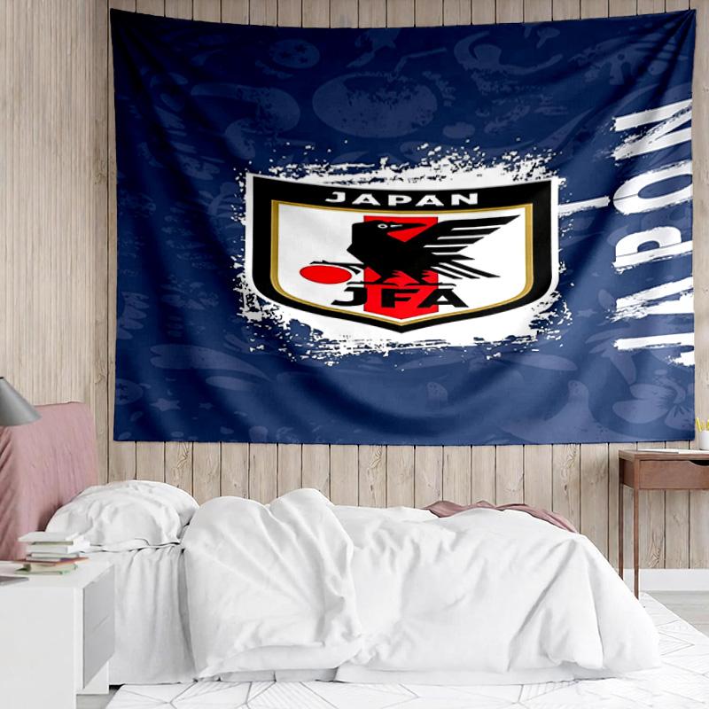 1PC Japan Football Association Emblem Tapestry, Unique Design Tapestry, Suitable for Bedroom,Livingroom, Playroom,Heartwarming Holiday Gifts