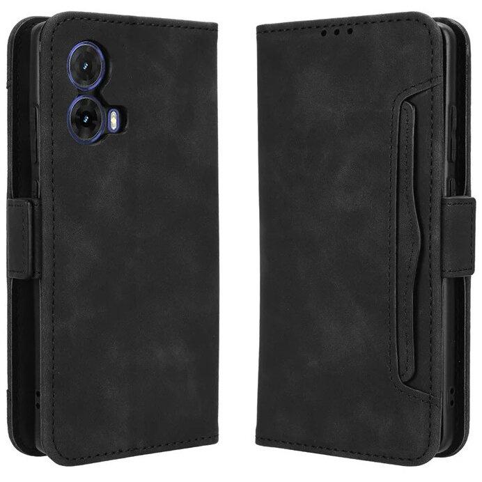 Flip Case for Motorola Moto G85, Card Slot, Black