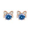 S925 Sterling Silver Cat Ear Diamond Earrings Set with VVS Moissanite Fashionable and Luxurious Women's  Stud Earrings