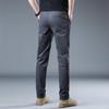Мужские повседневные хлопковые брюки приталенного кроя, Гонконг, 2024: Дышащие, Эластичные, Прямые, Универсальные Длинные Брюки для Лета