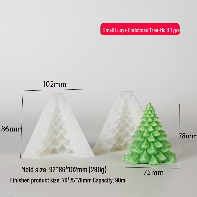 3D Christmas Tree Silicone Mold for Candles and Aromatherapy