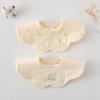 Pure Cotton Gauze Baby Feeding Bib Breathable Petal Bib Cute Drool Bib  For Kids