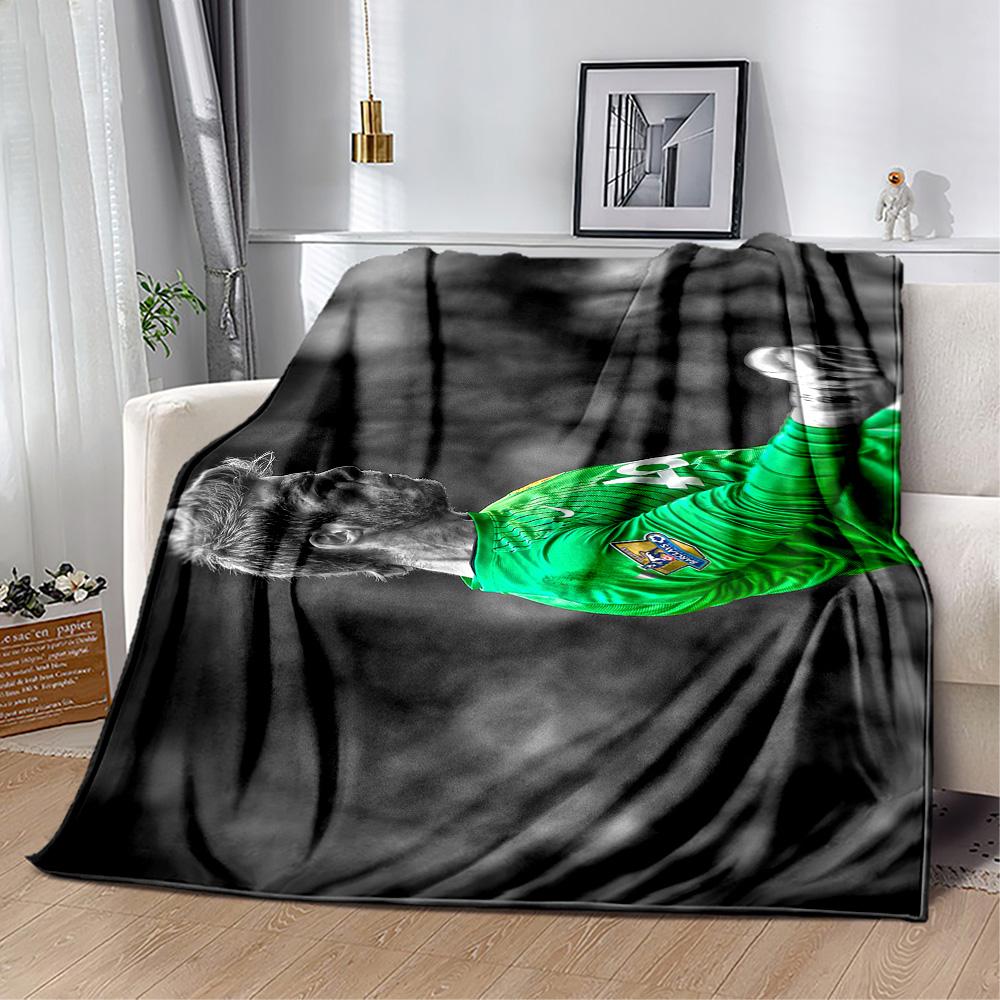 Goalkeeper Green Jersey Blanket Soft Warm Cozy Suitable for Chair Office Livingroom for All Occasions Modern Suitable for Gifting Relatives and Friend