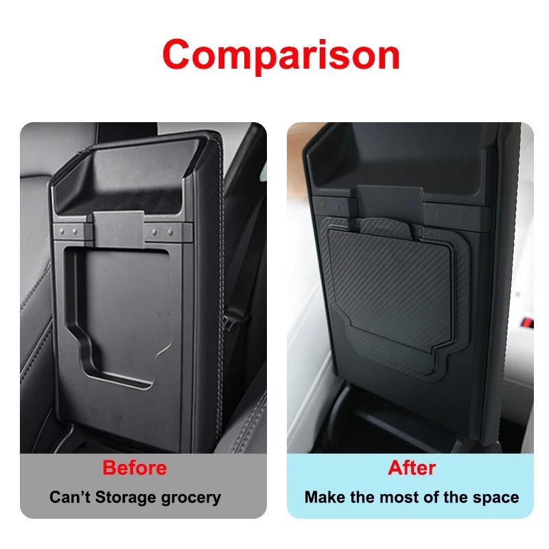 For Tesla New Model Y Juniper 2025 Model 3 Highland 2024 Storage Box Center Armrest Hidden Box Cup Holder Organizer Accessories