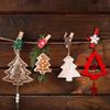 10pcs Mixed Christmas Wood Clips Christmas Tree Photo Clips Elk Gloves Snowflake Clothespins DIY Photo Pegs for  New Year