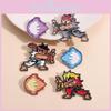 Креативная брошь-булавка в стиле мультфильма Street Fighter с изображением пламени для уникального украшения