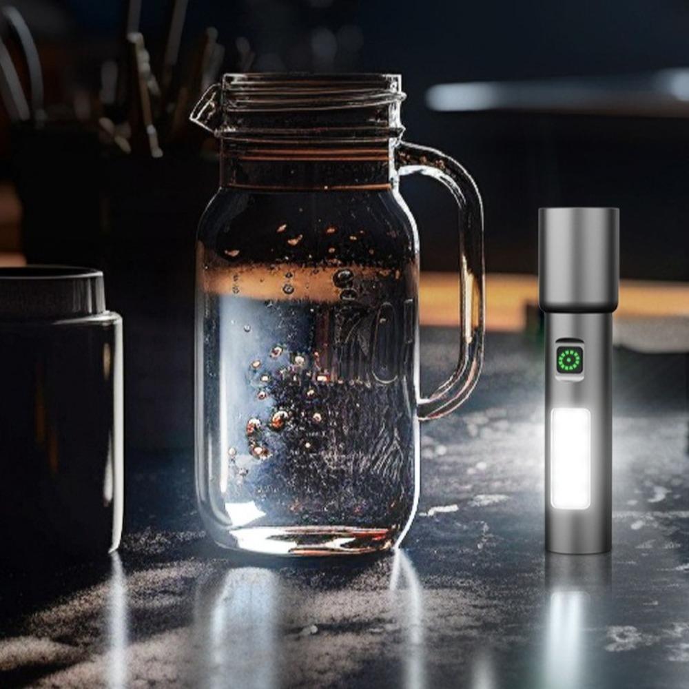 USB Rechargeable Telescopic Zoom Lamp with 6 Modes Camping Emergency Torch  for Outdoor