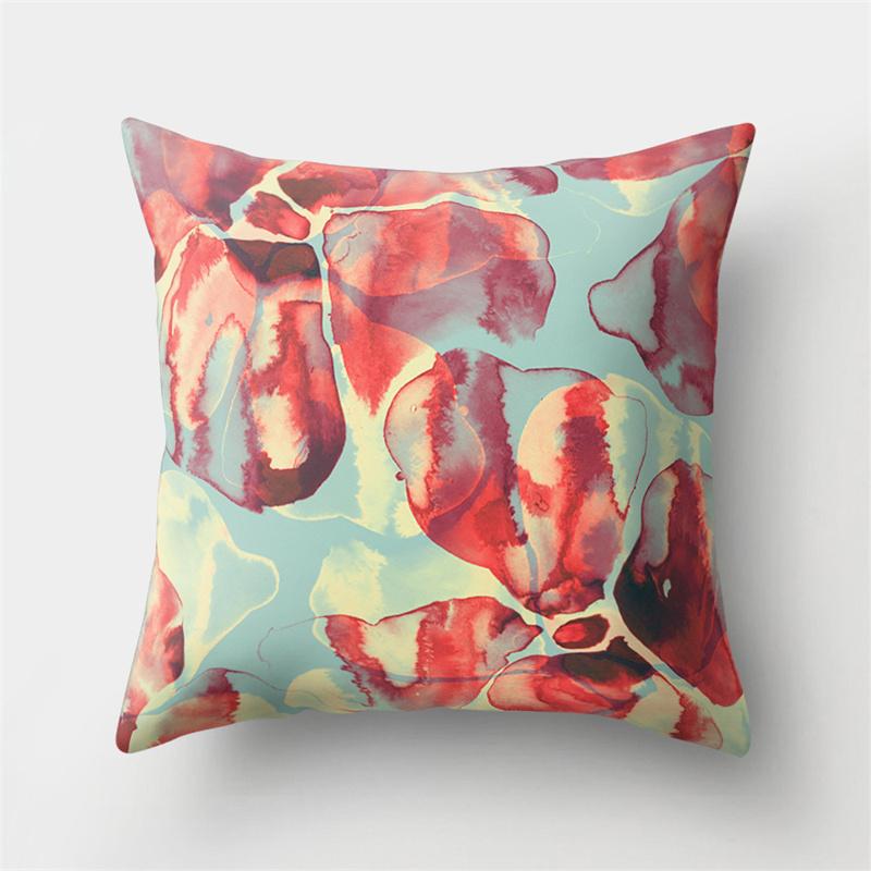 Зеленый лист, растение, цветок, квадратная наволочка для дома, гостиной, дивана, спальни, декоративная поясная подушка, наволочка
