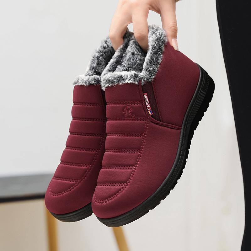 Женские ботинки на платформе для снега, повседневная обувь, женская обувь без застежек, модные ботильоны, мягкая, сохраняющая тепло зимняя обувь Botas Mujer