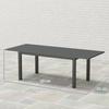 Aluminium Extending Garden Table with Slatted Top for 6-8 Person, 160/220 x 90 x 73 cm, Grey