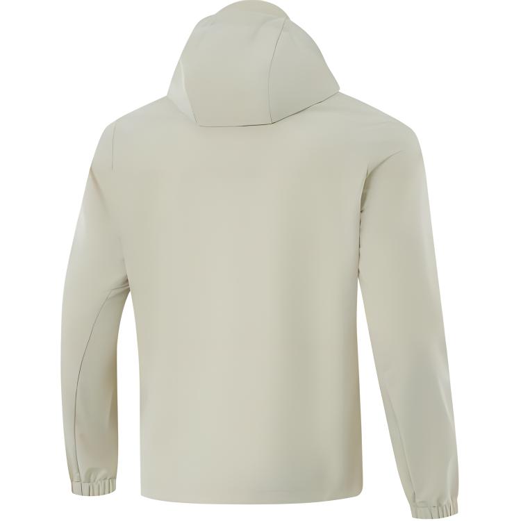 Li Ning Fitness Series спортивная повседневная однотонная простая ветровка с капюшоном мужская верхняя одежда Ceramic-Secret-Color AFDU825-2