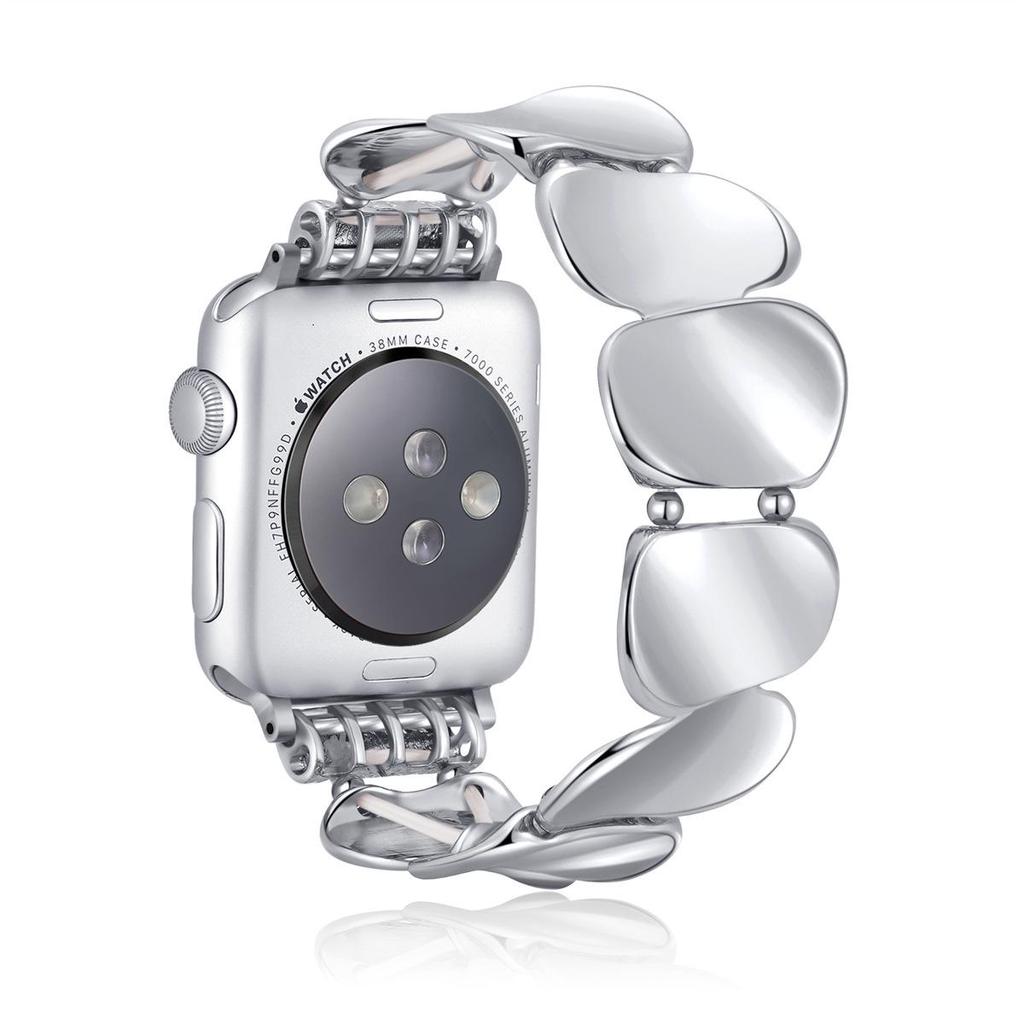Блестящая металлическая эластичная цепь для ремешка Apple iWatch, Трансграничный бестселлер