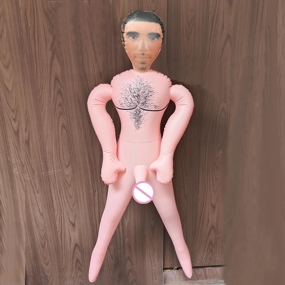 Надувная секс-кукла с фаллоимитатором, женский мастурбатор, кукла любви, оральный минет, мальчик, друг, муж, забавный подарок для женщин, секс-игрушки для геев