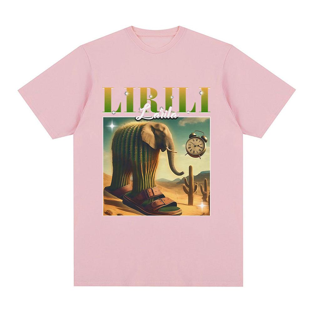 Lirili Larila Funny Italian Brainrot Meme Graphic T Shirt Men's Women Clothing Fashion T Shirts Casual Cotton T-shirt Streetwear