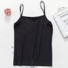 Women's Slim Fit Large Top with Strap Tank Top Spring and Summer Lace Underlay Black White