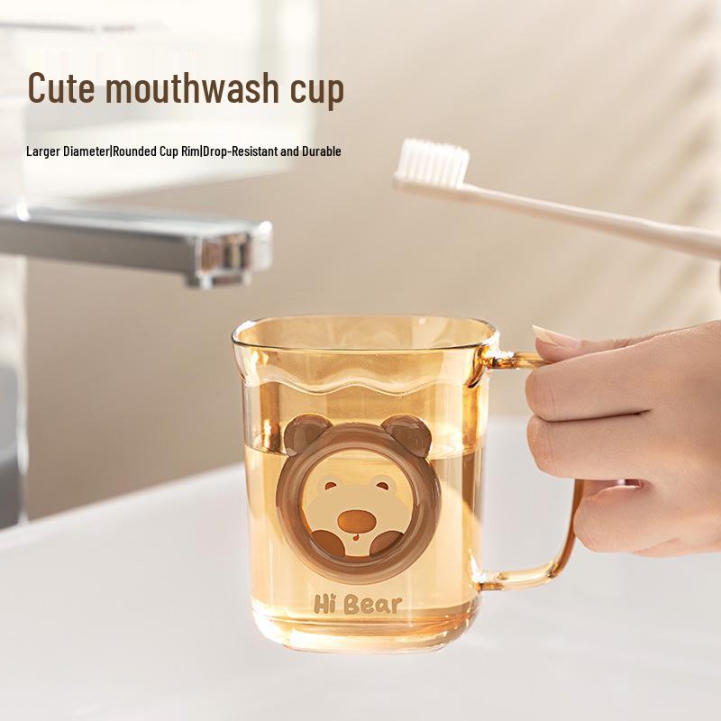 Children's Cartoon Mouthwash & Toothbrush Cup Set for Dorms