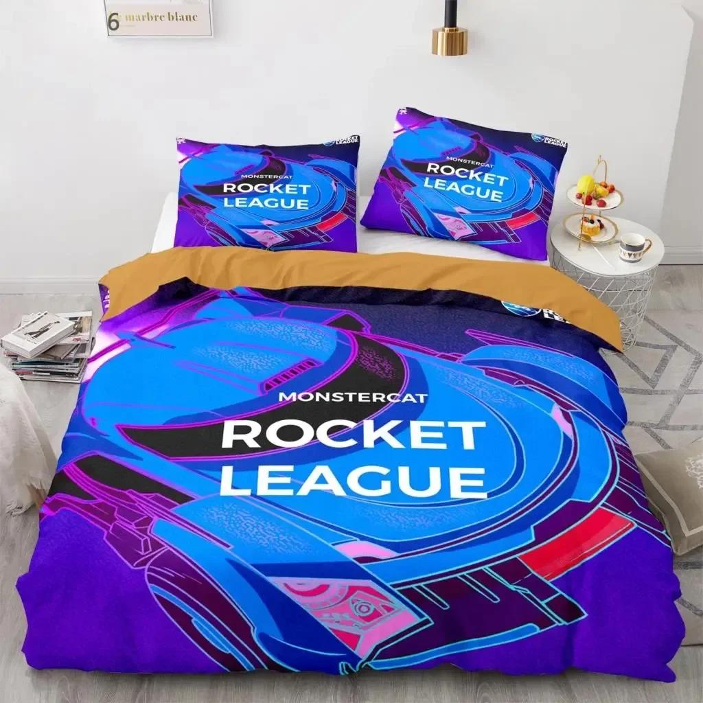 Постельное белье Rocket League Покрывало Односпальное Двуспальное Полный Размер Queen King Размер Автомобиль Комплект постельного белья Rocket League Детская Спальня Пододеяльник