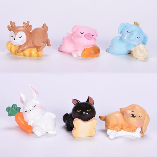 Фигурка из смолы, нежное животное, кошка, мультяшное литье, милая маленькая статуя собаки, праздничные принадлежности