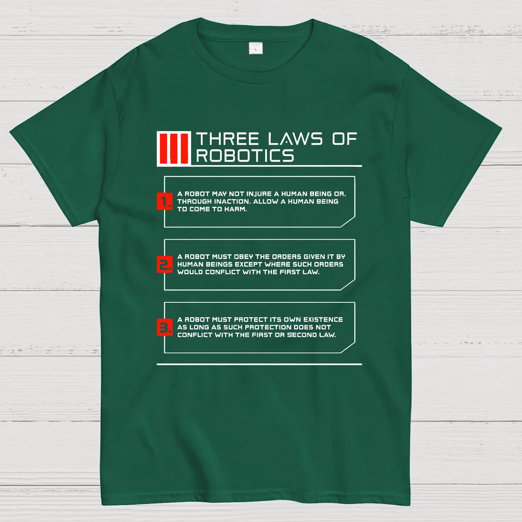 Three Laws of Robotics Unisex 100% Cotton Summer Casual Cool Loose T-Shirt